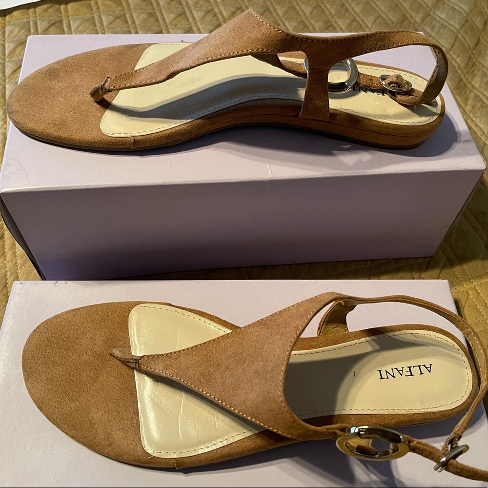 Alfani - Tan sandal/Used- good condition